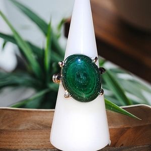 Malachite Adjustable Ring